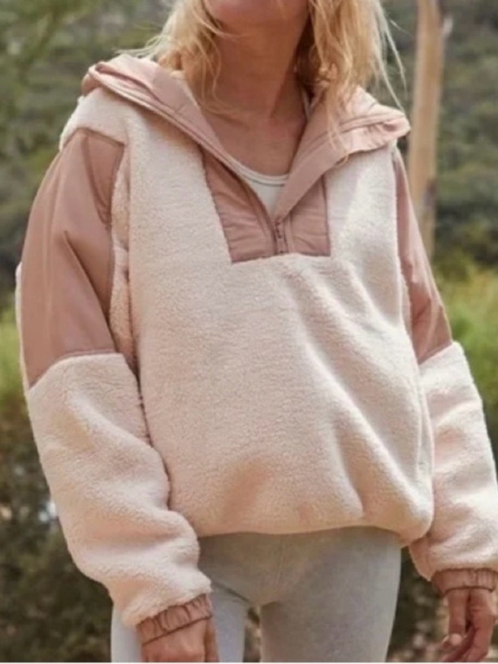 Free People Movement Lead the Pack fleece jacket vanilla chai